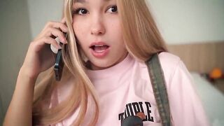 fucking her while she's on the phone with her mama