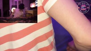 Danish femboy Sif's ribbed jeans tease & techno cam session! Biggest arm-thick sex-toy & self fisting!