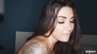 Busty Spanish beauty Susy Gala finally rides her old best friend on his daybed