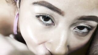 Petite Asian Schoolgirl POV first Anal Cum in Mouth