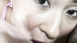 Petite Asian Schoolgirl POV first Anal Cum in Mouth