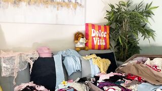 Extremely Hot Sexy Cute Big Tits Hotty Leya Has Tons of Panties Lingerie Outfits to Try on with Nudity & Multiple Cameras