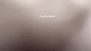 Cumming on black worn female thong