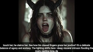 Devil chap fucks demonic 18 year old Girl (voice oVer AI generated) horror porn