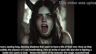 Devil chap fucks demonic 18 year old Girl (voice oVer AI generated) horror porn