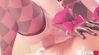 D.va Thighjob on Beach & Anal Cowgirl Creampie Happy Ending (3d Overwatch Animation)
