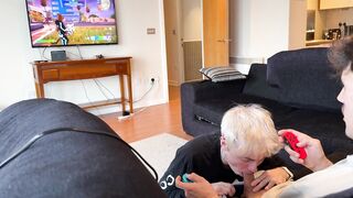 Oral-sex-sex during Fortnite Gaming