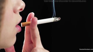 Ultra HD Russian Angel Smokin' Cigarette Seaside