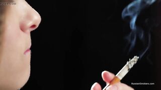 Ultra HD Russian Angel Smokin' Cigarette Seaside