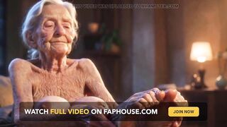 Glamorous Big Wrinkled Feet Oiled up - Oil Dripping From Toes Sensual Massage