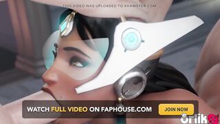 Symmetra Likes Big Shlong in Her Butt - 3D Overwatch Anal Animation