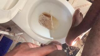 Pissing in WC Desperation