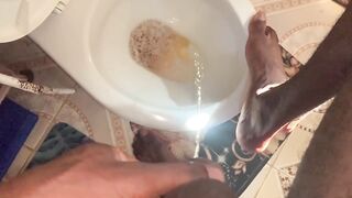 Pissing in WC Desperation