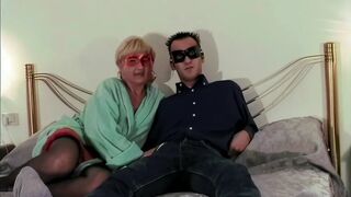 This Old Lady Likes to Lick Her Young Friend's Ass and Get Her Hirsute Pussy Penetrated