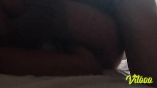 I've my girl subdued in bed—she spreads her legs for me