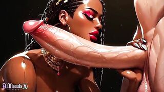 Pretty EBONY Honeys with BWC - Interracial Fantasy Edit (AI Generated)