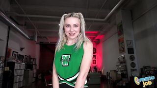 Golden-haired Chick Flirts Her Beloved Coach
