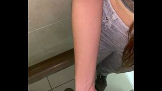 Fucked by a stranger in a bar washroom without a jock-sock!
