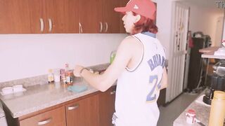 The cleaning lady is a total slut