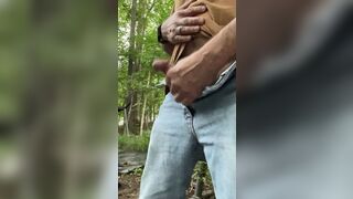 Backyard Solo Play – Jerking Off Outside Until Big Finish