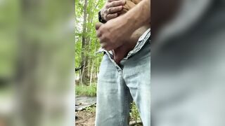 Backyard Solo Play – Jerking Off Outside Until Big Finish