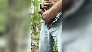 Backyard Solo Play – Jerking Off Outside Until Big Finish