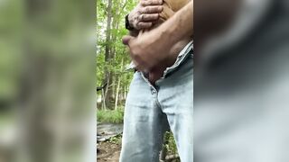 Backyard Solo Play – Jerking Off Outside Until Big Finish