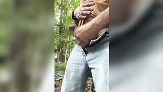 Backyard Solo Play – Jerking Off Outside Until Big Finish