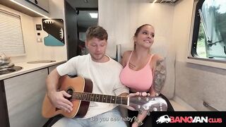 BANGVAN - Busty MILF Jennifer Mendez and Hung Guitar Player