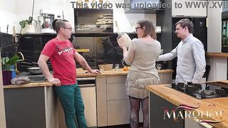 Making Orange Juice Turns Into Rough Double – Husband & Lover Destroy My Booty, Husband Cums Deep Inside Whilst I Squirt Everywhere