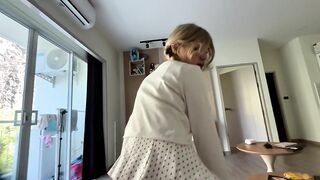 petite golden-haired gets some huge rod