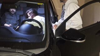 husband takes wife to fuck in parking lot with stranger!