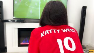 Katty West Gets Anal Drilled Whilst Watching the World Cup