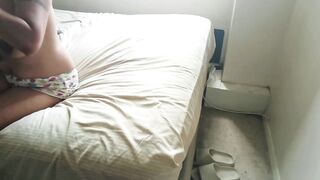 ANIME EBONY SISSY CUTIE Gives Oral sex-sex Deepthroat For Big Rod At The Apartment Window