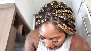 POV Ebony Xeinna Rose Banged in Kitchen by MrRizzPOV