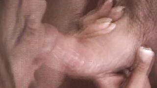 Busty Brunette Gets Fingered and Sucks Hard Dong