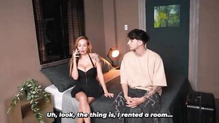 Busty stepmother takes advantage of the moment and lets her stepson bang her.