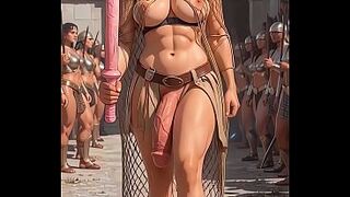 Realistic, charming futa chicks screw chaps rough with their huge weenies. AI