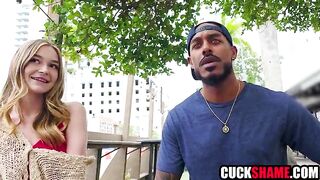 Hot Wife Taking BBC Down Her Throat In Front Of Cuck Hubby