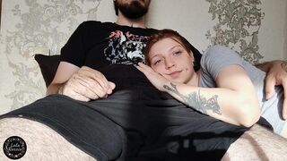 The Beauty Dozed Off On Her Boyfriend's Lap And Was Screwed In Her Mouth