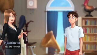 Miss bissette finally fucks Anon - summer time saga gameplay part 2