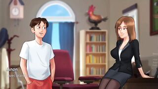 Miss bissette finally fucks Anon - summer time saga gameplay part 2