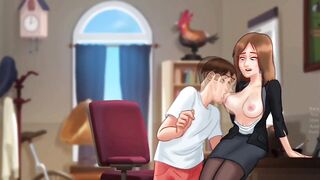 Miss bissette finally fucks Anon - summer time saga gameplay part 2
