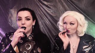 Smokin' Fetish - Lesbian slowly masturbation with smoke - Arya Grander and Dredda Dark