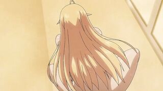 Golden-haired with Massive Tits and Glasses Loves to Have Sex in the Bathroom