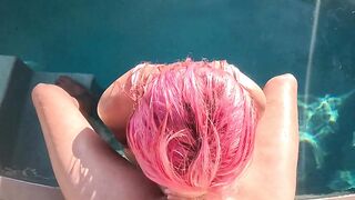 #352 Insanely Cute Diana, Poolside Oral-job-job