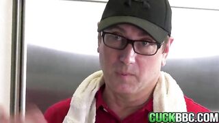 Cuckold Husband Walks Into Wife & Stepdaughter Screw Black Football Players