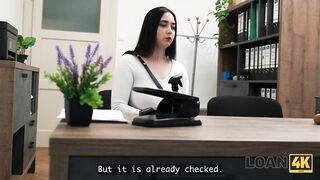 LOAN4K. A Young Student beauty Tempted a Loan officer with her Big Natural Titties