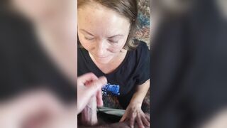 Sexy milf admits to wanting 4 dongs at once she sucks him twice and cums so many times so much cum in public