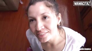 MAMACITAZ - Slutty Lalin beauty Maid Mariela Gomez Screws Her Client on Camera POV